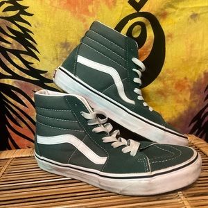 Green Vans size 9 W